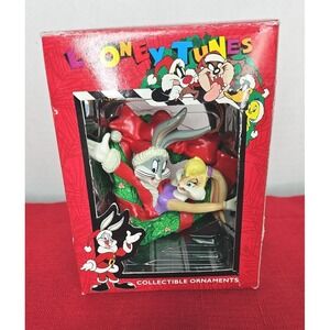 Vintage 1997 Looney Tunes Bugs & Babs‎ Ornament Heart Christmas Ornament